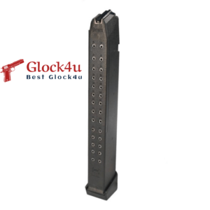 Glock 33-round 9mm magazine, high-capacity magazine for extended shooting with compatible Glock models.