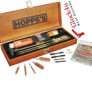 Hoppe’s Universal Gun Cleaning Kit with various cleaning tools and accessories