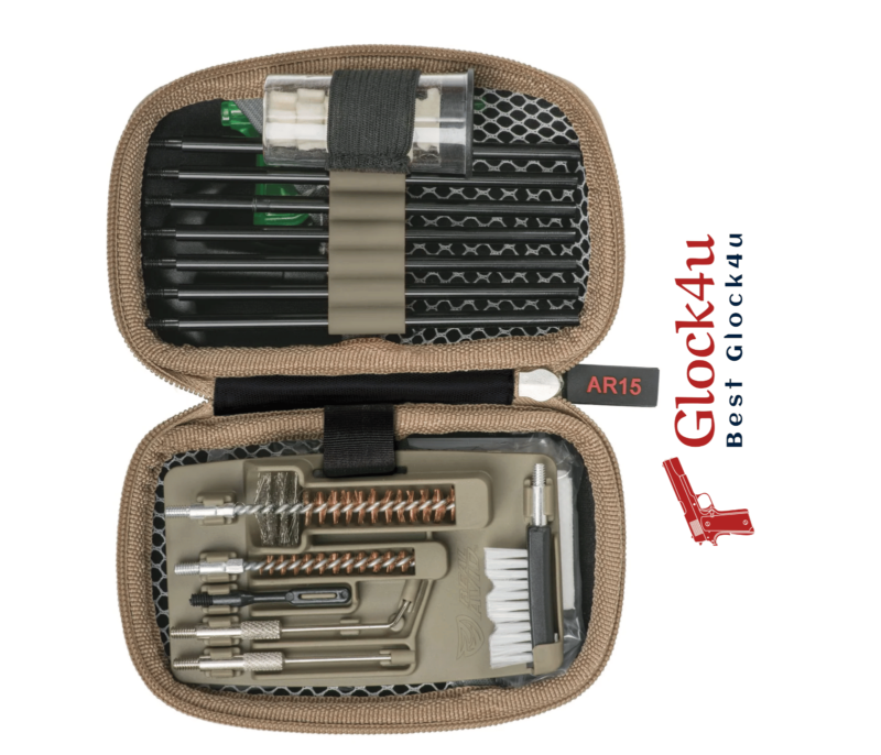 Real Avid Gun Boss Handgun Kit with various cleaning tools designed for handguns